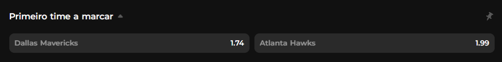 exemplo de qual será a primeira equipe a marcar
